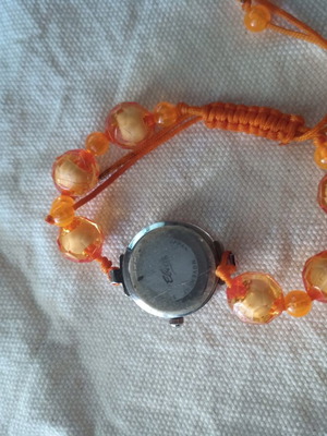 Bracelet watch, orange, women's