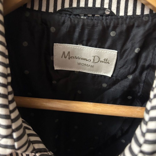 Massimo Dutti striped black and white trench coat like new, size 38