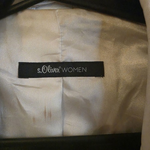 S.Oliver leather jacket large used, white
