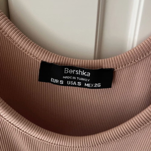 Bershka dress like new, beige and pink, size S fits M