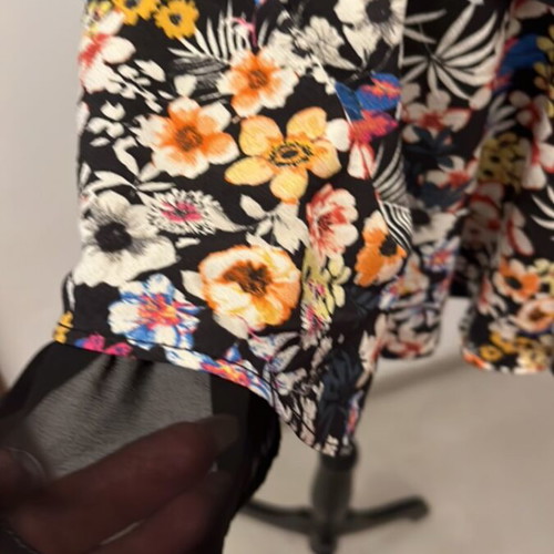 Vintage printed blouse in two layers like new, size S-M