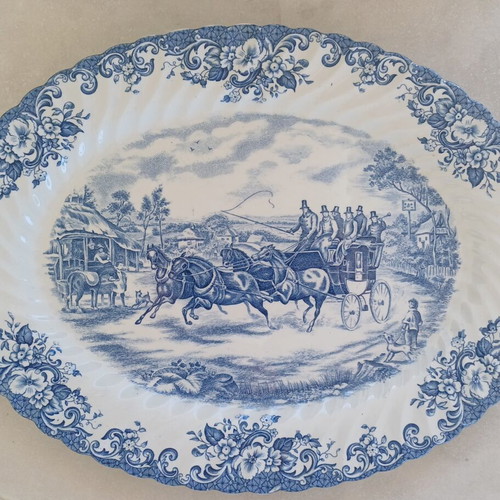 Oval Plate Passing Through Johnson Bros Coaching Scenes new