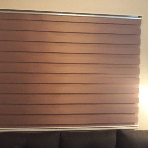 Window blind used, day-night, dark dusty pink to violet, length 1.85 m