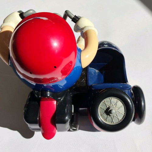M&M's Freedom Rider dispenser used, vintage 2000 collector's edition