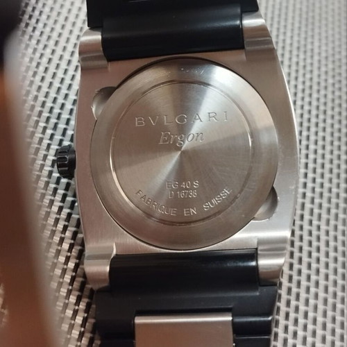 Bvlgari Ergon Automatic men's watch restored, black and silver