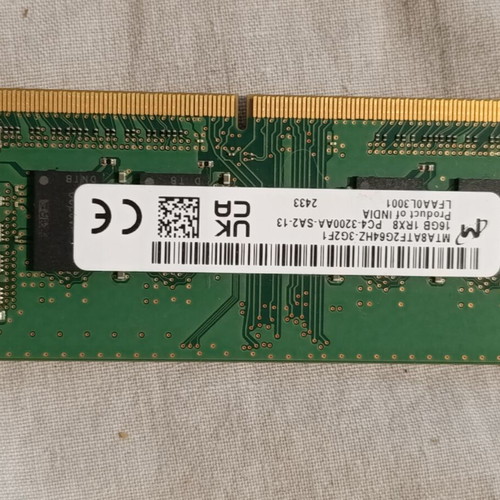 Crucial PC4 3200AA 16GB RAM like new for laptop