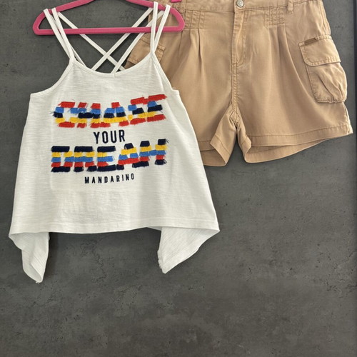 Girls' summer clothing set used, ages 6-8, multicolored, brands included