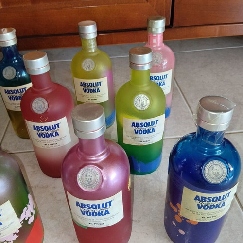 Absolut Vodka Andy Warhol collectible bottles, set of 12