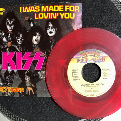 Kiss I Was Made For Lovin' You Vinyl 7" Single like new, rock