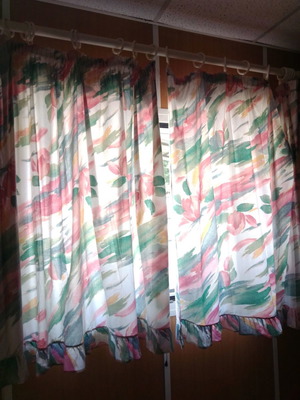 Fabric curtains used, pack of 2, size 1x1.30 each