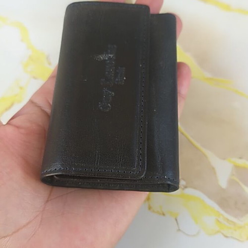 Guy Laroche leather key wallet, black