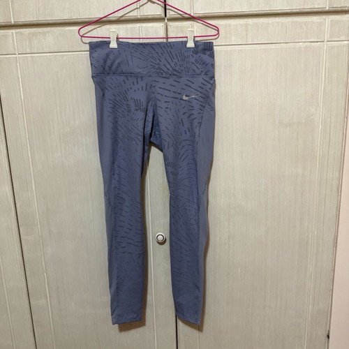 Nike women's leggings like new, grey-blue with subtle pattern