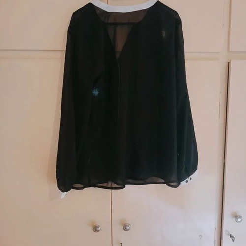 See-through shirt Bonprix Collection like new, black and white, size L/XL
