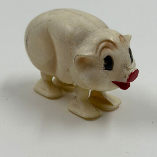 Vintage pig ramp walker toy used, 1960s made in Hong Kong
