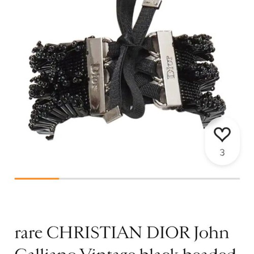 Βραχιόλι Chrystian Dior καινούργιο, μαύρο, αυθεντικό
