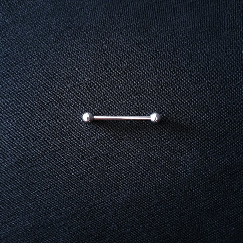 Piercing bar like new, surgical steel silver