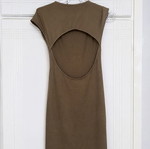 Khaki dress Pull & Bear like new, open back, slim fit