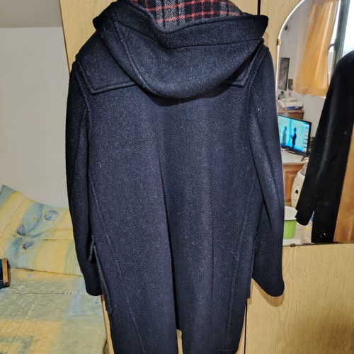Gloverall women's wool coat with hood, new, blue, size XXL