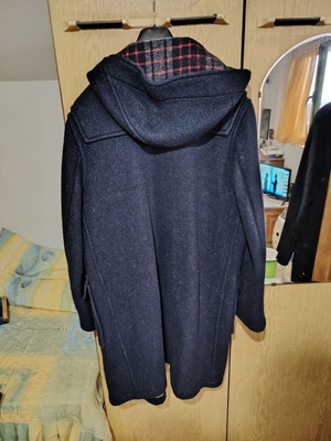 Gloverall women's wool coat with hood, new, blue, size XXL