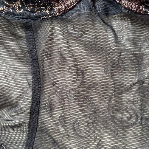 Black Embroidered Lace Corset Top like new
