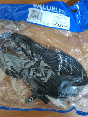Stereo RCA male to 3.5mm plug cable 20 meters new