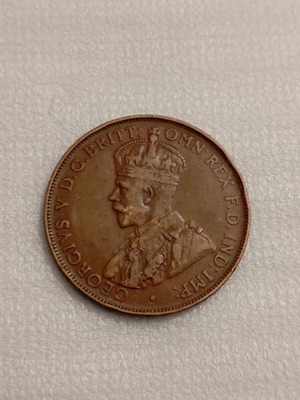 Νόμισμα One Penny Αυστραλίας 1923 μεταχειρισμένο, Βασιλιάς Γεώργιος Ε'