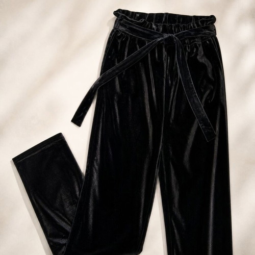 Velvet pants used size S with belt black