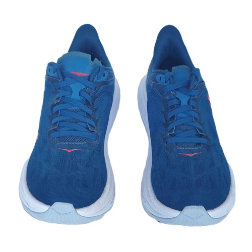 Hoka One One Carbon X 2 sports shoes used, blue and white