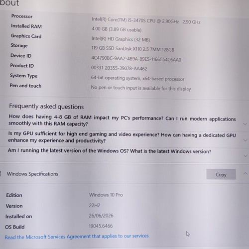 Dell Optiplex 7010 desktop computer like new with Windows 10 Pro