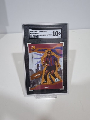 Daka FC Barcelona Rivaldo Πορτοκαλί Παράλληλη Κάρτα 13/25 SGC 10 Gem Mint