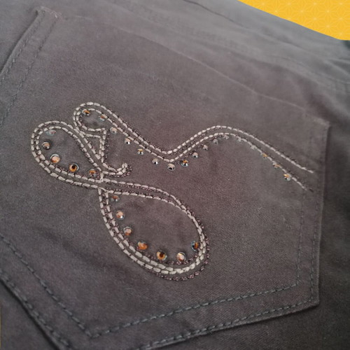 Shaft Jeans Brown velvet texture pants Large new