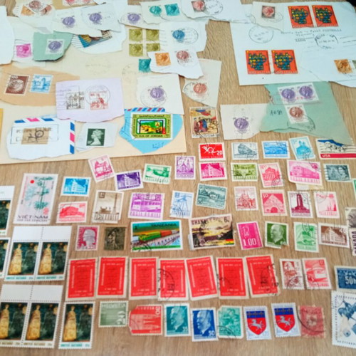 Vintage Stamp Collection from Abroad used, lot
