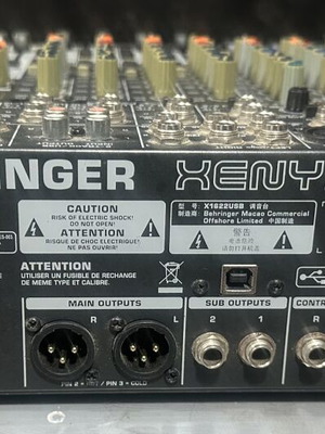 Behringer XENYX X1622USB mixer used with missing knob