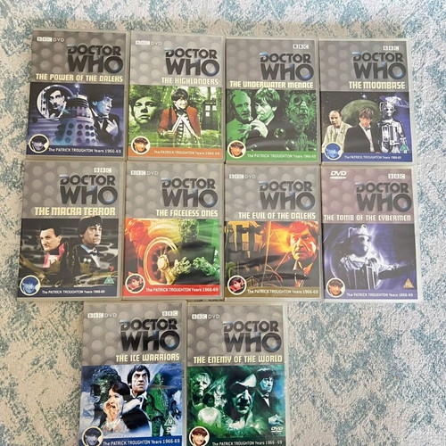 Doctor Who Patrick Troughton DVD box set, 22 empty cases, like new