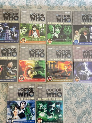 Doctor Who Patrick Troughton DVD box set, 22 empty cases, like new