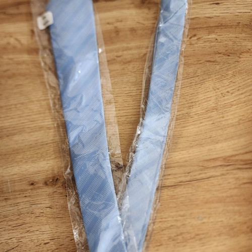 Light Blue Micro-Patterned Tonal Stripe Silk Tie by Boggi Milano new