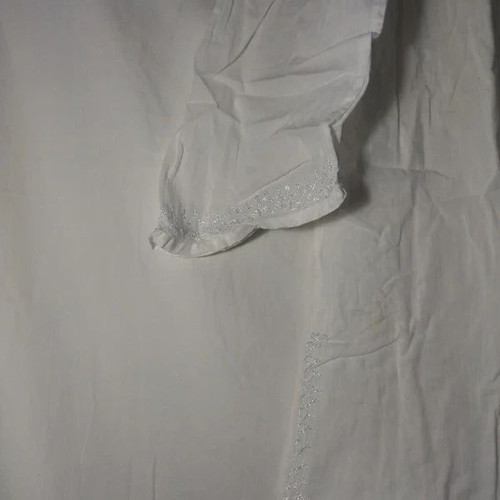 White beach dress like new with embroidery and sequins