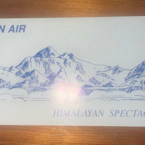 Advertising brochures used, pack of 2, Himalaya Everest mountaineering airplane