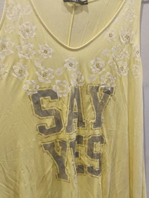Mat Fashion women's summer long blouse like new, yellow