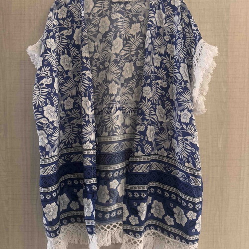 Women's summer kimono with floral pattern like new