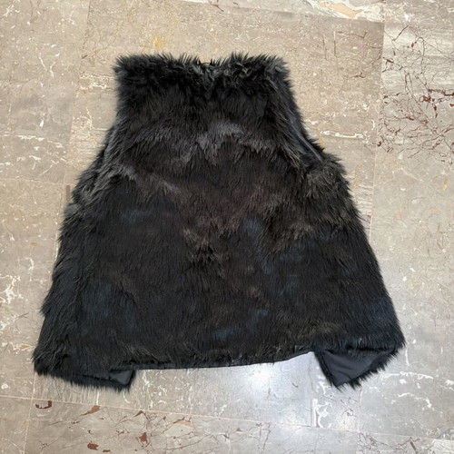Faux Fur Vest Say What? like new, black, size S