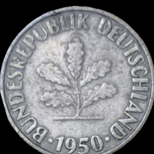 Collectible coins used Germany 10 pfenning 1950-G