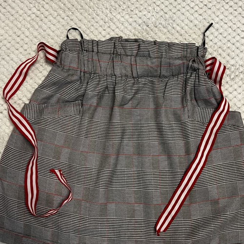Skirt plaid mini with pockets like new, grey