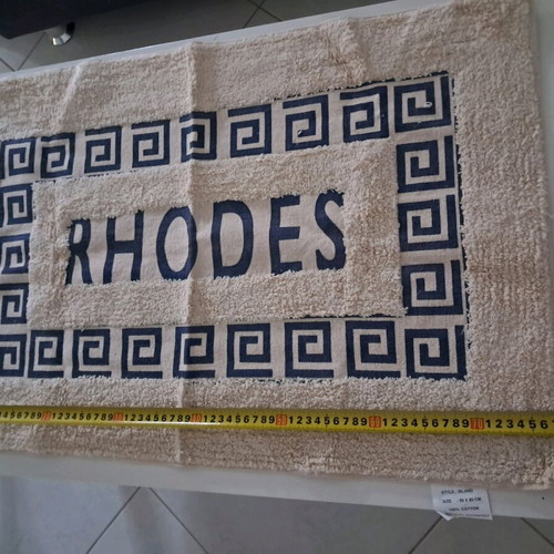 Bath rug new 80x50cm with 2 rose snow globes
