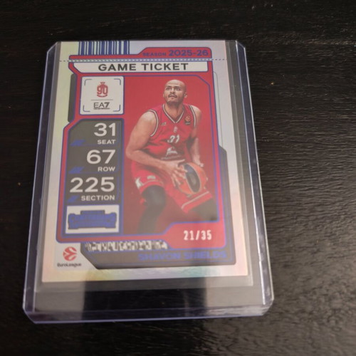 2025-26 Panini Contenders EuroLeague Basketball Game Ticket Shavon Shields like new