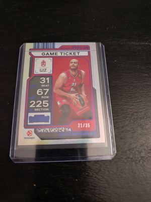 2025-26 Panini Contenders EuroLeague Basketball Game Ticket Shavon Shields like new