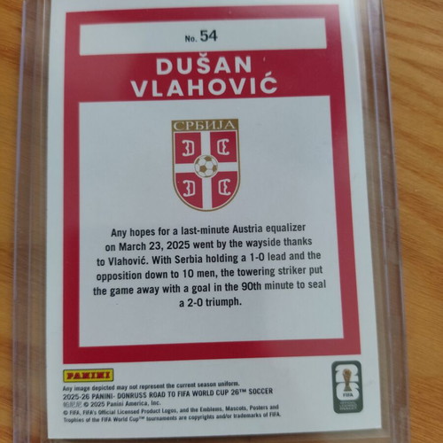Panini Donruss Dusan Vlahovic Serbia FIFA World Cup 99 card like new