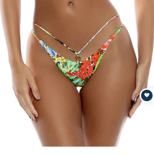 Luli Fama bikini set like new, multicolor, top medium bottom small