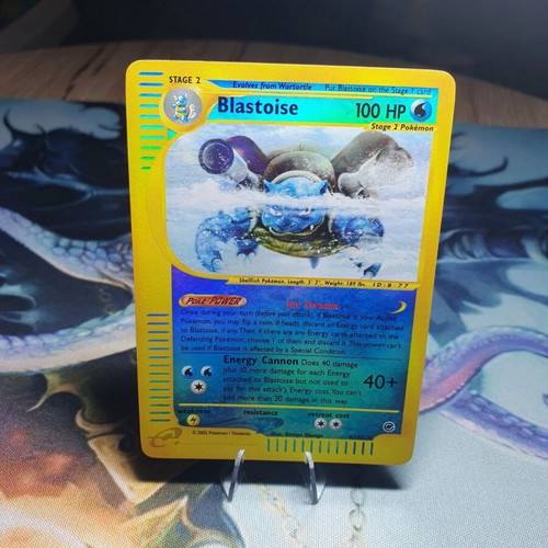 Pokemon Card Blastoise 004/165 Expedition Base Set Reverse Holo English 2002 like new