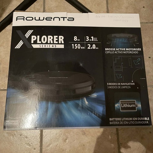 Rowenta Xplorer Serie 45 RR8225WH robotic vacuum like new